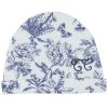 Bonnet de naissance Toile de Jouy bleu Tartine et Chocolat Produit 1