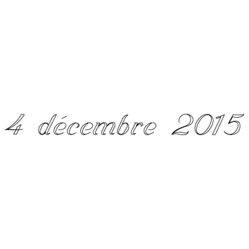 Gravure date en lettres sur bijou (Typo 6 Vanessa) Gravure magique OLD