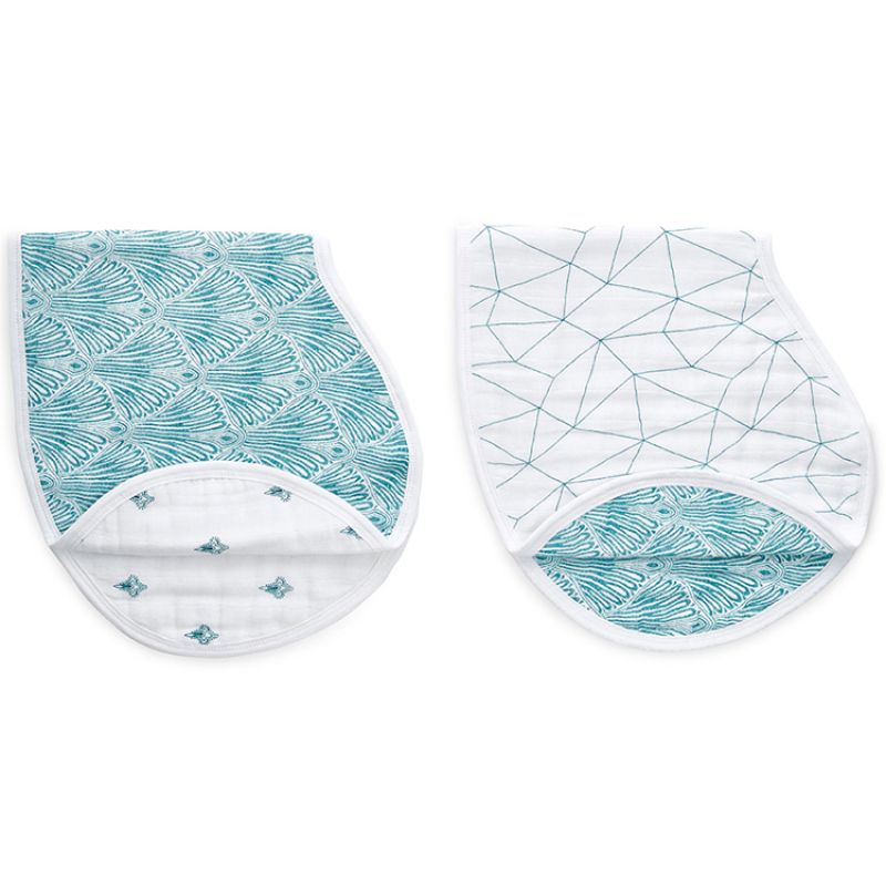 Lot de 2 bavoirs protection d'épaule Paisley Teal aden + anais