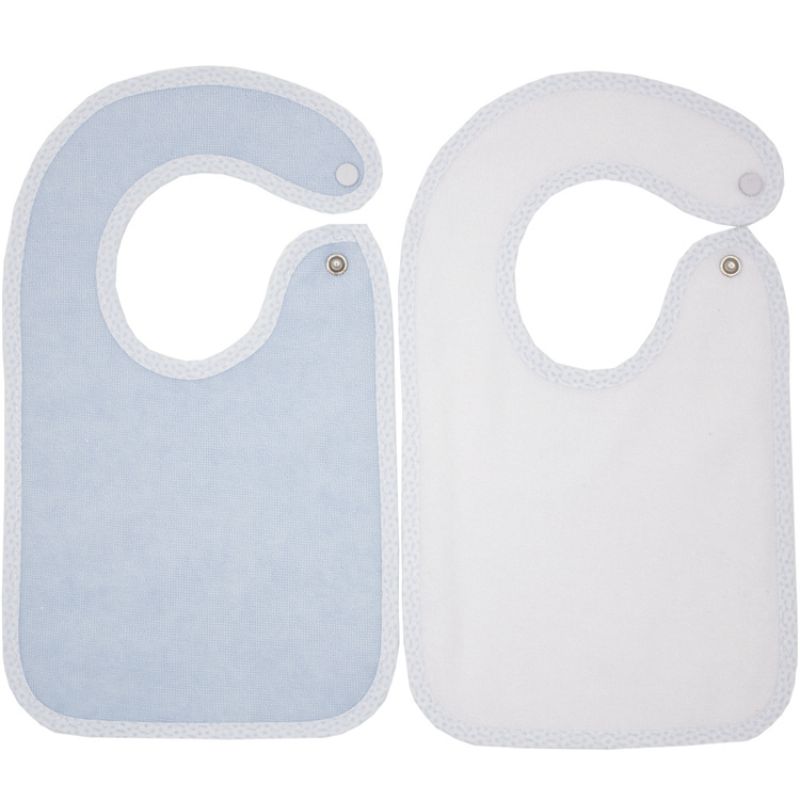 Lot de 2 bavoirs à pression bleu Babycalin