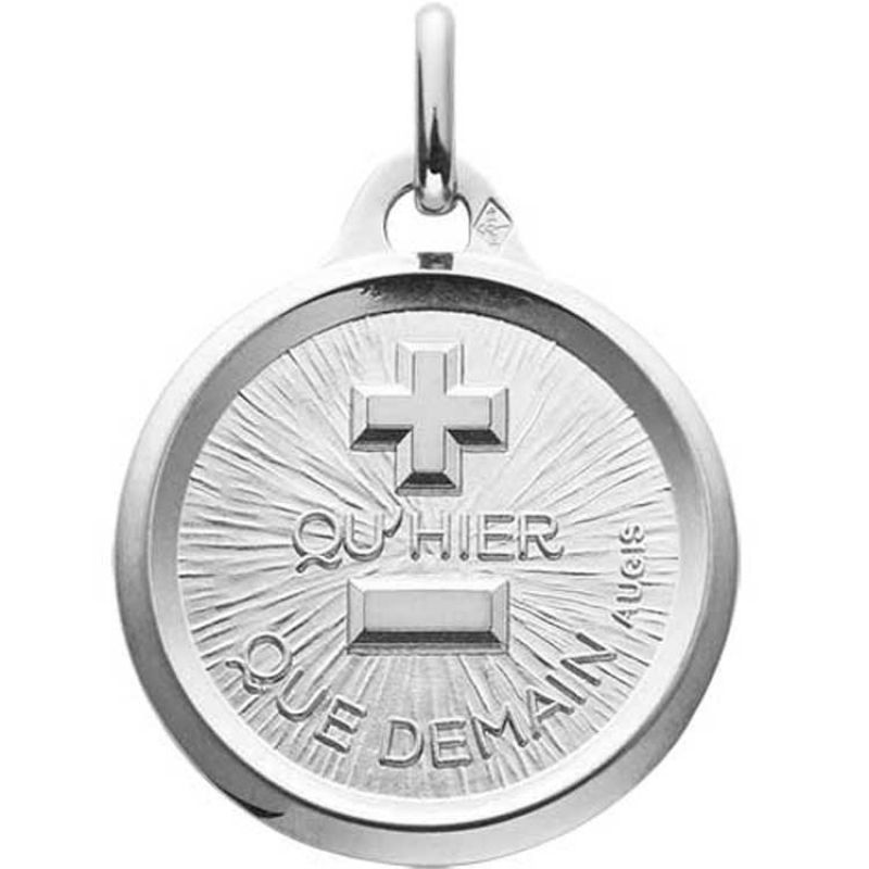 Médaille d'Amour L'originale (or blanc 750°) Maison Augis