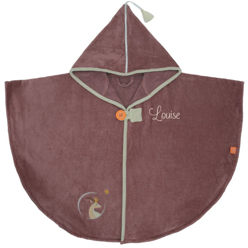 Poncho de bain Gazelle Bois de Rose personnalisable (0-5 ans) L'oiseau bateau Produit 1