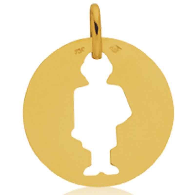 Médaille Petit trésor Garçon ajouré (or jaune 750°)  Maison Augis
