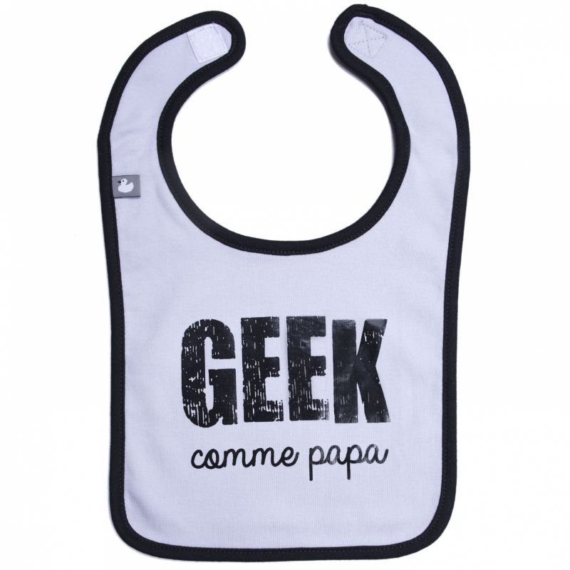 Bavoir à velcro Geek comme papa gris BB & Co