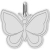 Pendentif Papillon (or blanc 375°) - Lucas Lucor