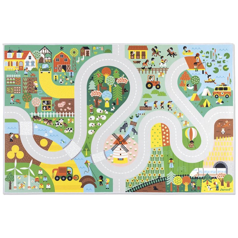 Tapis de jeu Cross Roads Campagne (120 x 78 cm) Janod Produit 1