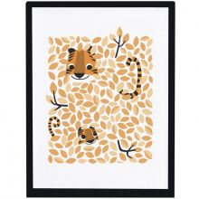 Affiche encadrée Hide & Seek tigre (30 x 40 cm)  par Lilipinso