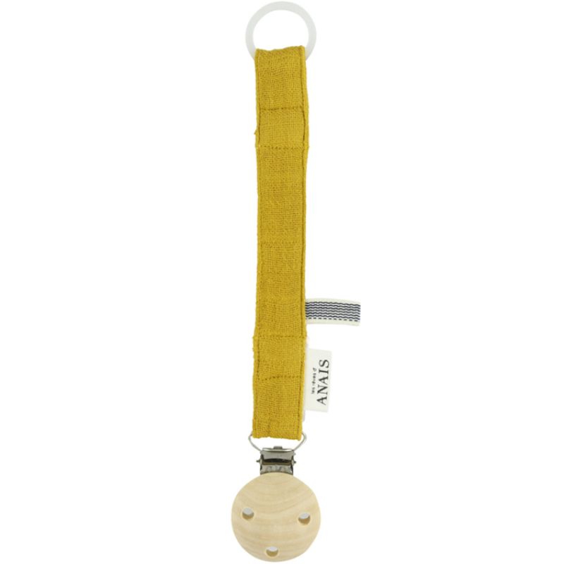 Attache sucette Bliss jaune moutarde Trixie