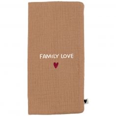 Protège livret de famille Gaze Camel (personnalisable) - Atelier Wagram