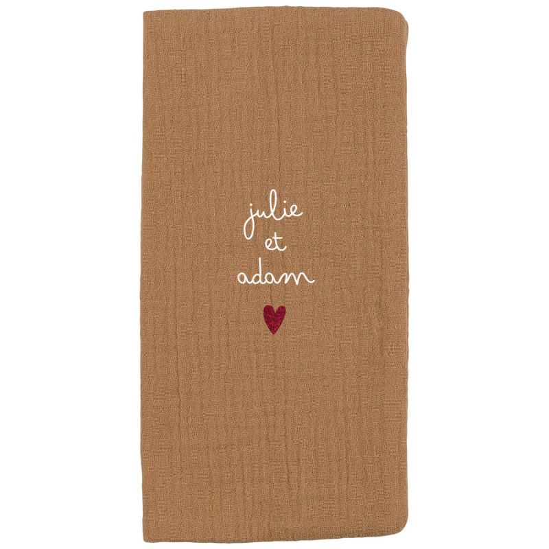 Protège livret de famille Gaze Camel (personnalisable) Atelier Wagram Produit 6