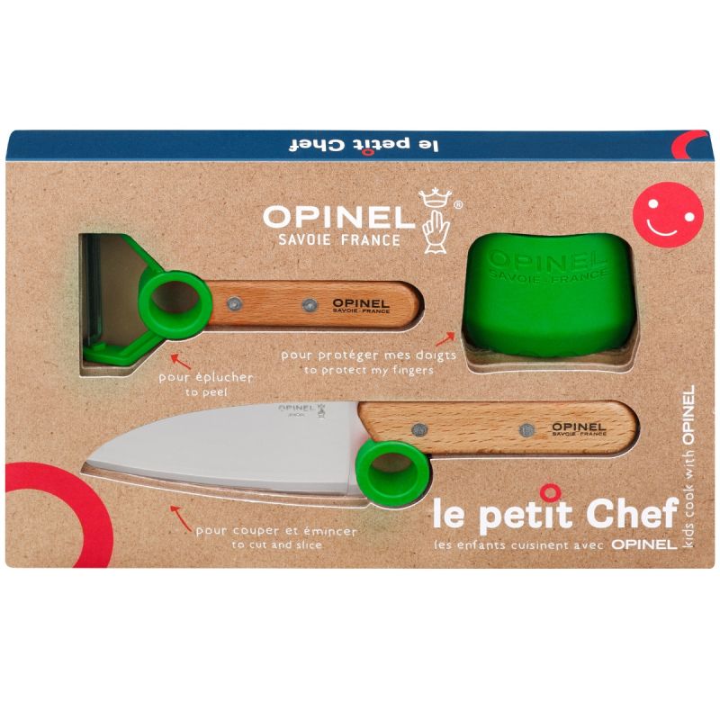 Coffret Le Petit Chef Vert (3 pièces) Opinel