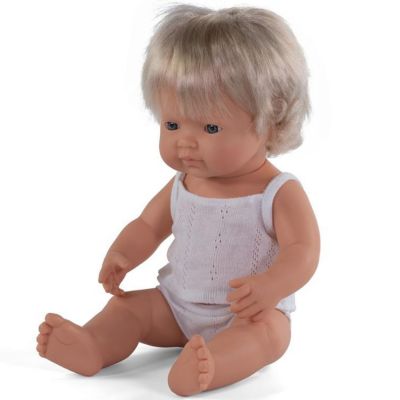 Poupée bébé fille européenne (38 cm)  par Miniland