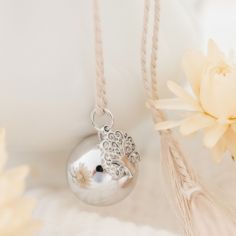 Bola de grossesse Gri-Gri Arbre de vie cordon (plaqué argent 925) - Pleine Lune