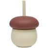 Tasse en silicone avec paille Mushroom Red - OYOY Mini