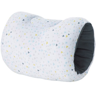 Brassard d'allaitement en jersey triangles blanc et gris Candide