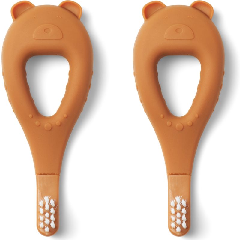 Lot de 2 brosses à dent Janelle mustard Liewood
