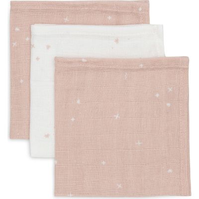 Lot de 3 mini langes en gaze de coton Wild Rose (31 x 31 cm) Jollein