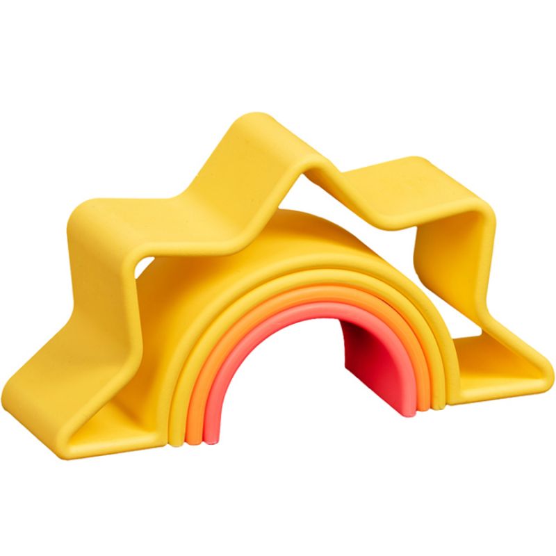 Soleil en silicone à empiler Néon (4 pièces) Dëna