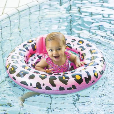 Bouée bébé Léopard rose et doré