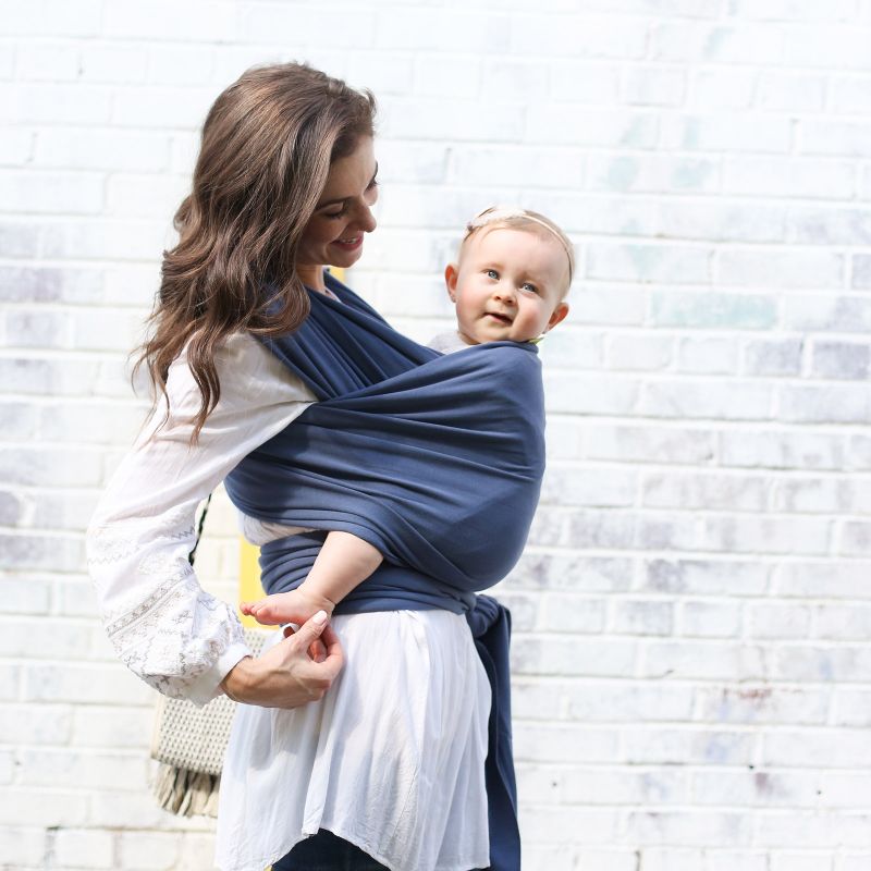 Écharpe de portage coton Boba Wrap Vintage Blue Boba
