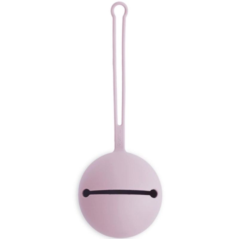 Range sucette en silicone Soft lilac Mushie