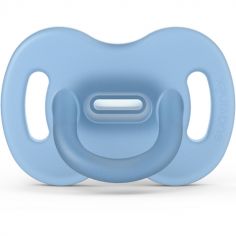 Sucette Bébé En Silicone, Sucette Bébé Intégrée En Silicone Bling Avec Clips Sucette En Silicone Pour 6 à 18 Mois Bleu