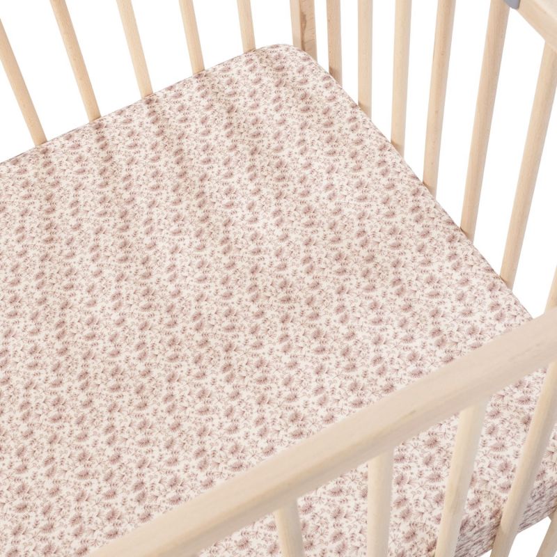 Drap-housse pour berceau Gala Cerise (120 x 60 cm) Walking Mum Produit 1