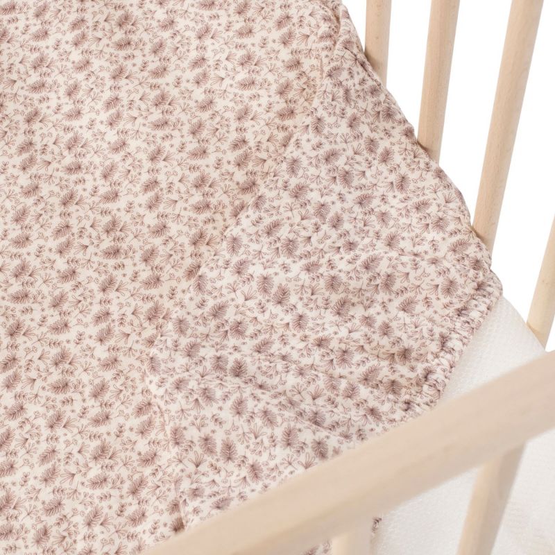 Drap-housse pour berceau Gala Cerise (120 x 60 cm) Walking Mum Produit 2