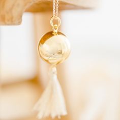 Bola de grossesse Mala chaîne (or jaune 18 carats) - Pleine Lune