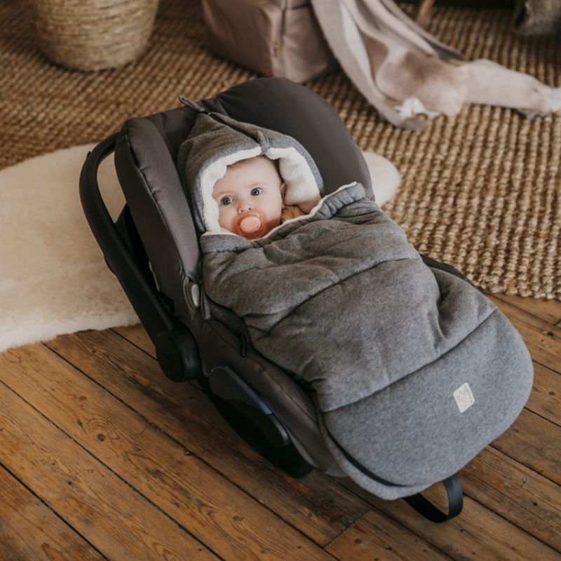 Chancelière universelle pour cosy Jersey Hood dark grey (0-12 mois) Kaiser Ambiance 2