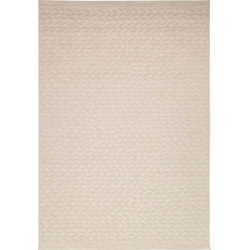 Tapis pour l'intérieur et l'extérieur tressé Leaves beige (115 x 170 cm) AFKliving