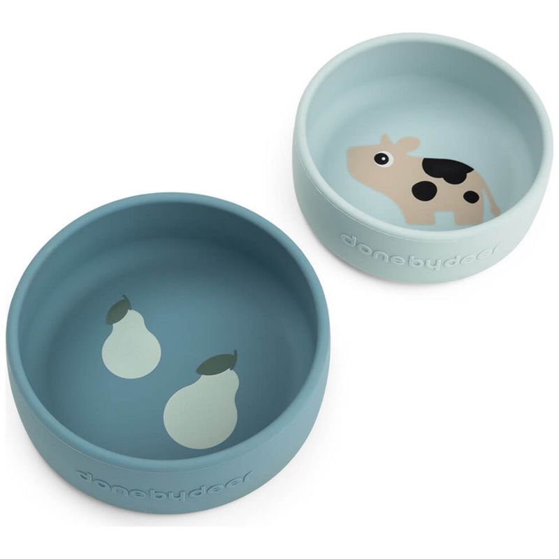 Bol en silicone lot de 2 Dotti Bleu Done by Deer Produit 2