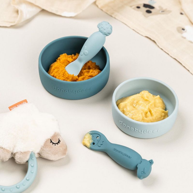 Lot de 2 bols en silicone Dotti Bleu Done by Deer Ambiance 3