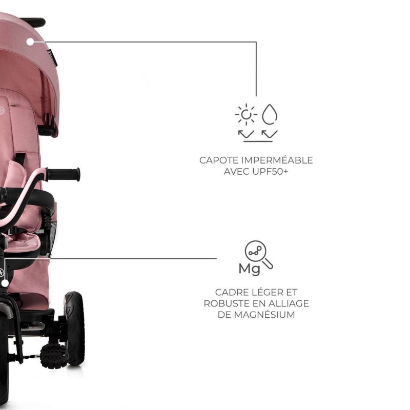 Tricycle évolutif Easytwist Mauvelous Pink Kinderkraft Produit 7