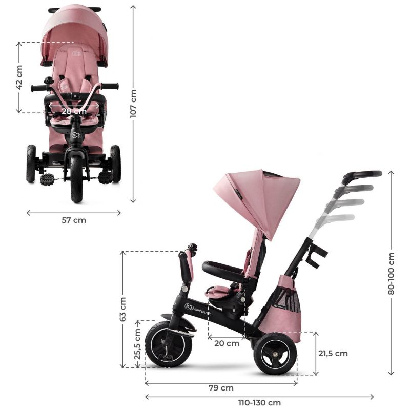 Tricycle évolutif Easytwist Mauvelous Pink Kinderkraft Produit 9