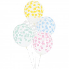 Ballons de baudruche confettis pastel (5 pièces)  par My Little Day