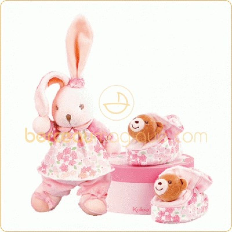 Coffret floppy lapin et chaussons ours Lilirose Kaloo