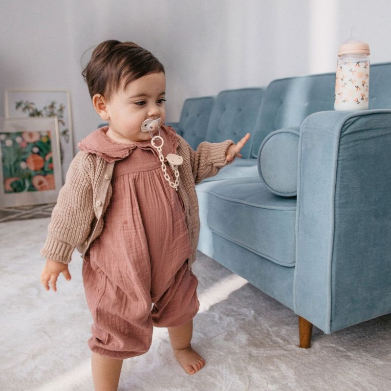 Attache sucette chaîne Birdies Rose Suavinex Ambiance 3