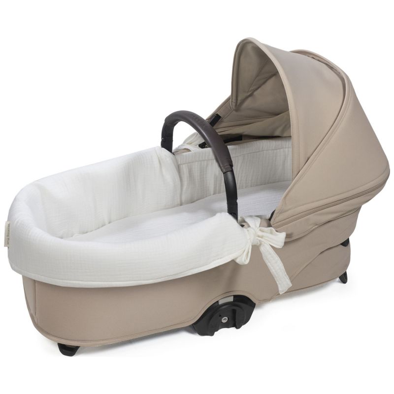 Housse de nacelle dual et Drap housse pour nacelle Little Bloom Blanc Pasito a pasito Produit 3