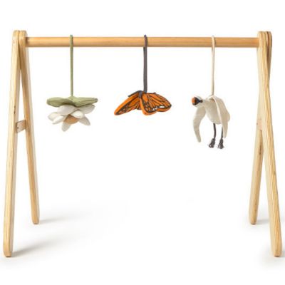 Arche d'éveil bébé en bois avec 3 jouets sensoriels Lorena Canals