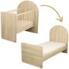 Lit bébé évolutif Arche Chêne strié (60 x 120 cm) Sauthon mobilier Produit 1