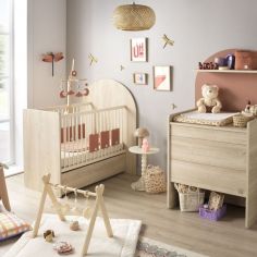 Lit bébé évolutif Arche Chêne strié (60 x 120 cm)