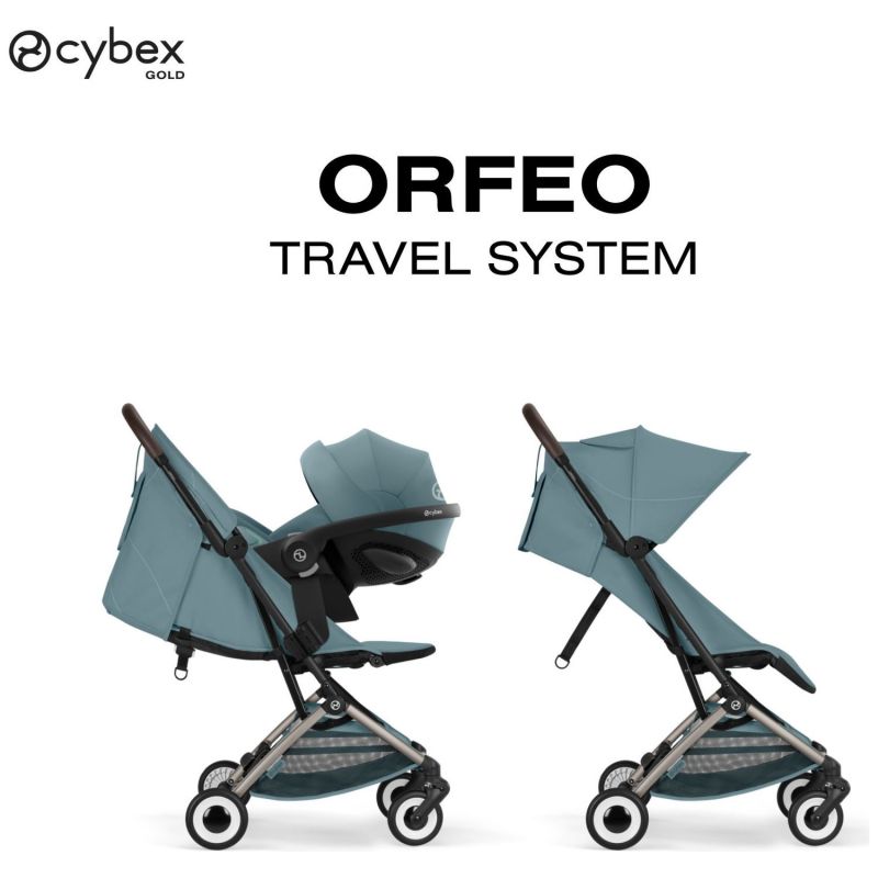 Poussette Ultra Compacte Orfeo 2026 châssis Taupe Stormy Blue Cybex Produit 5