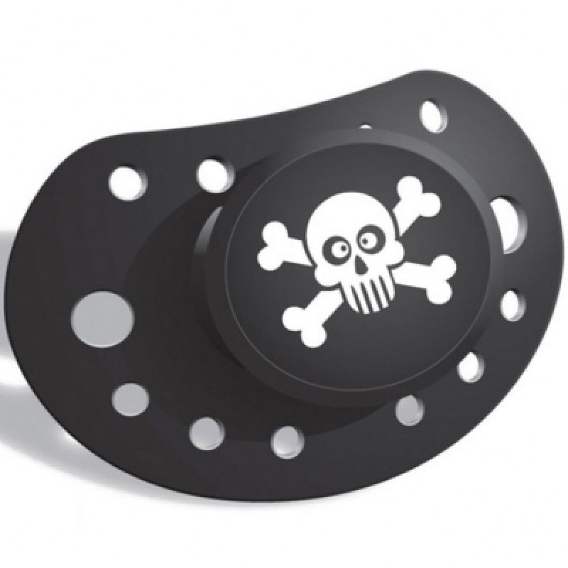 Sucette physiologique Jolly noire (3 mois et +) Elodie Details