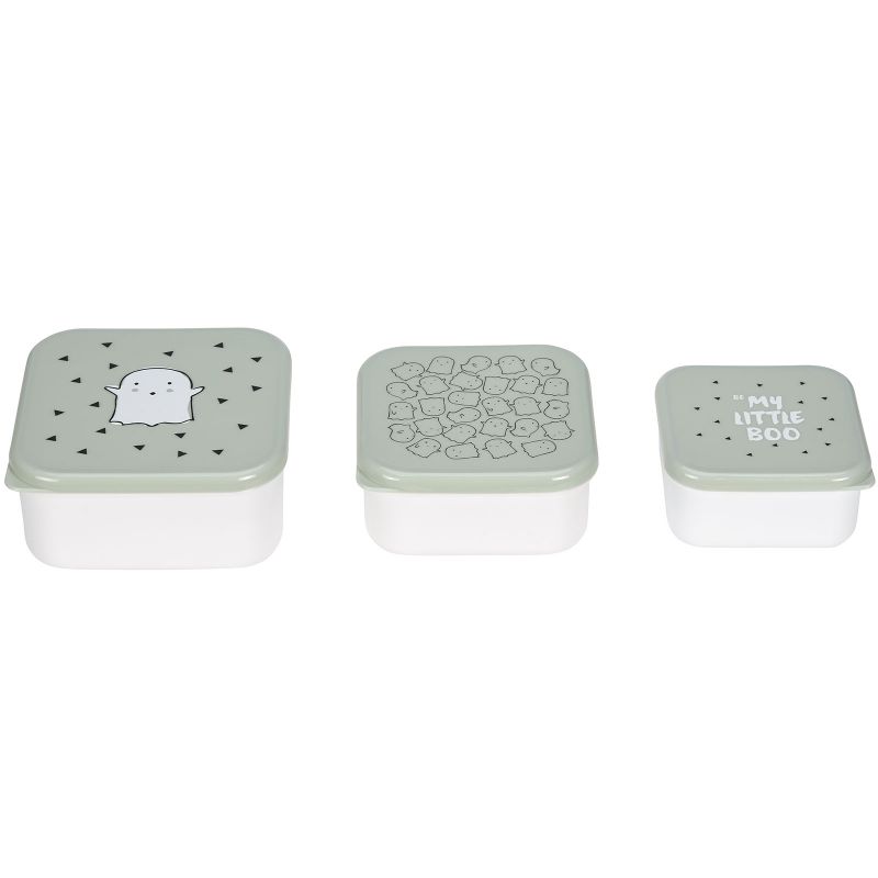 Lot de 3  boîtes à goûter Little Spookies olive Lässig