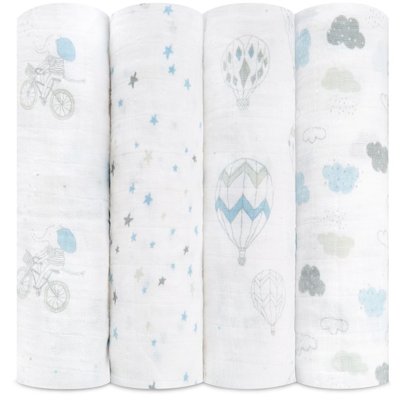 Lot de 4 maxi langes Night sky reverie (120 x 120 cm) aden + anais