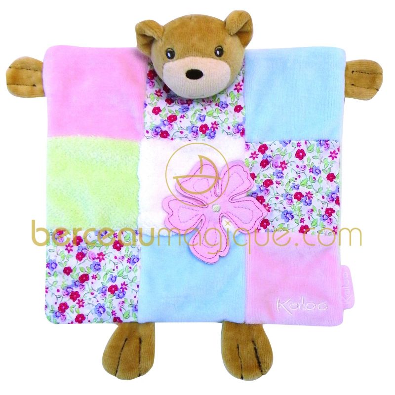 Doudou ours patchwork Liberty Kaloo