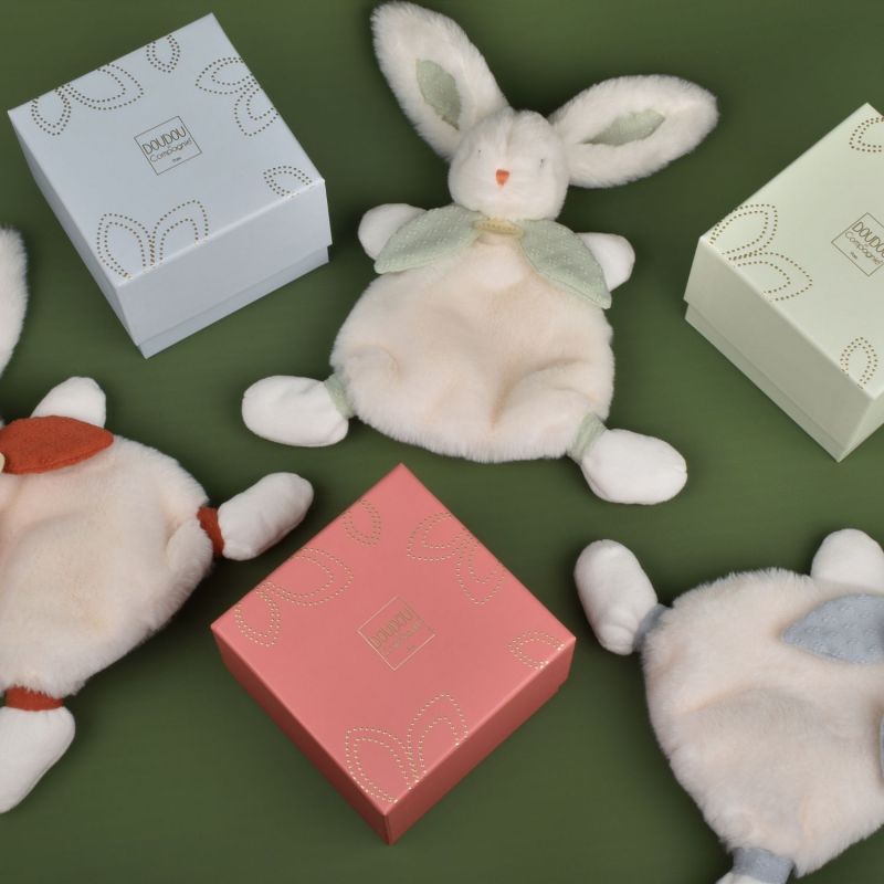 Doudou Lapin Bonbon sauge (25 cm) Doudou et Compagnie Ambiance 5