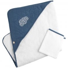 Cape de bain + gant de toilette Petit Nuage - Sauthon
