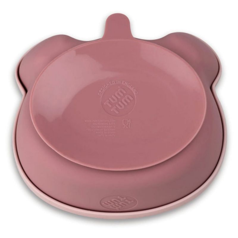 Set bol à ventouse et cuillère en silicone Ourson Rose TUM TUM Produit 4